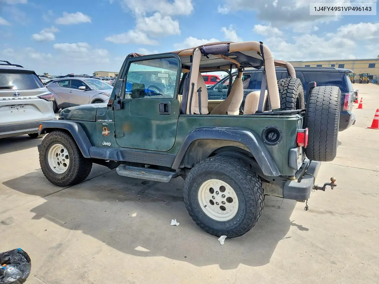1997 Jeep Wrangler / Tj Sahara VIN: 1J4FY49S1VP496143 Lot: 60809476