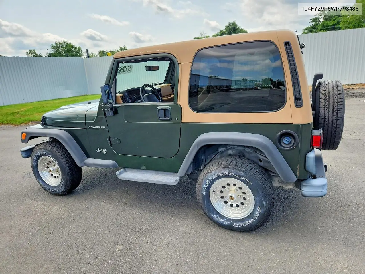 1998 Jeep Wrangler / Tj Se VIN: 1J4FY29P6WP793488 Lot: 62412966