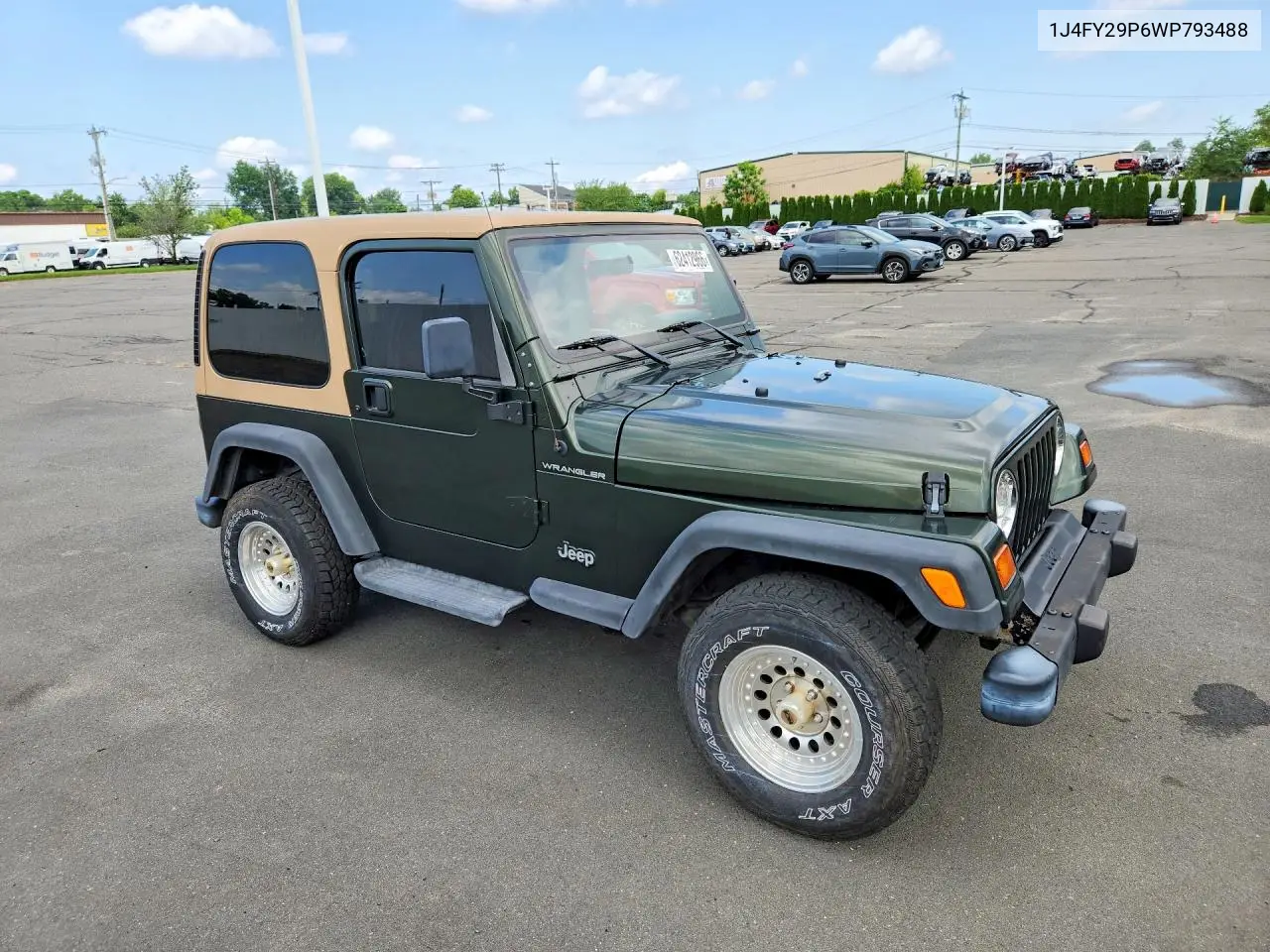 1998 Jeep Wrangler / Tj Se VIN: 1J4FY29P6WP793488 Lot: 62412966