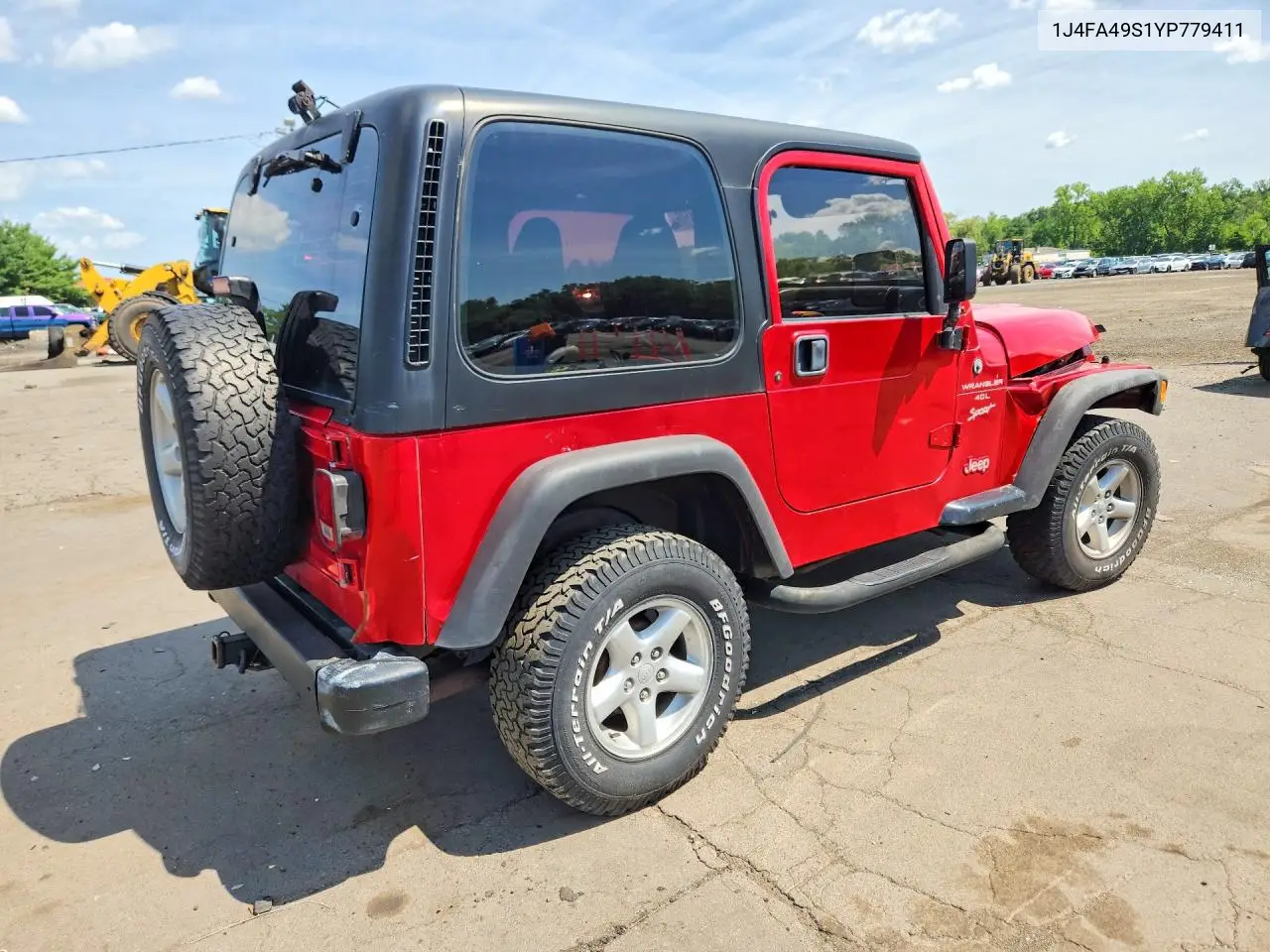 2000 Jeep Wrangler / Tj Sport VIN: 1J4FA49S1YP779411 Lot: 61581506