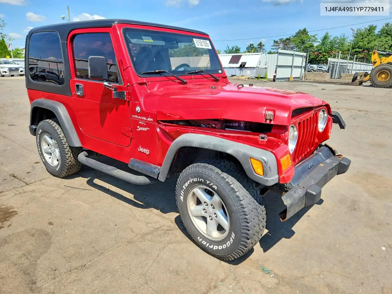 2000 Jeep Wrangler / Tj Sport VIN: 1J4FA49S1YP779411 Lot: 61581506
