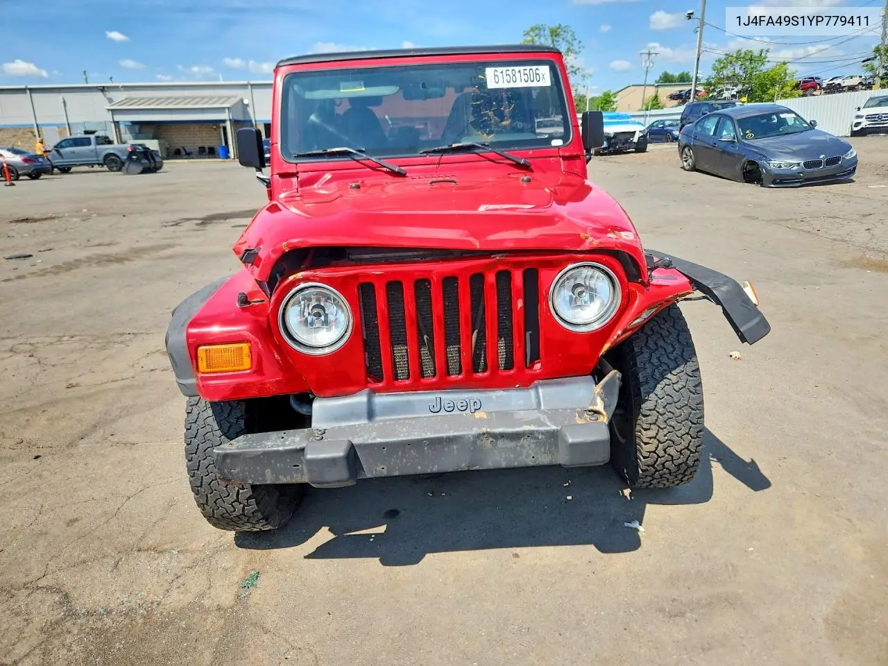 2000 Jeep Wrangler / Tj Sport VIN: 1J4FA49S1YP779411 Lot: 61581506