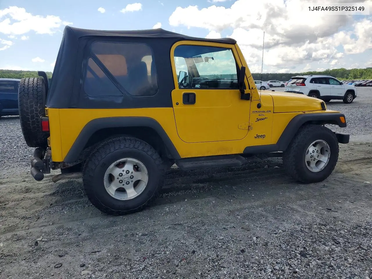 2001 Jeep Wrangler / Tj Sport VIN: 1J4FA49S51P325149 Lot: 58316566