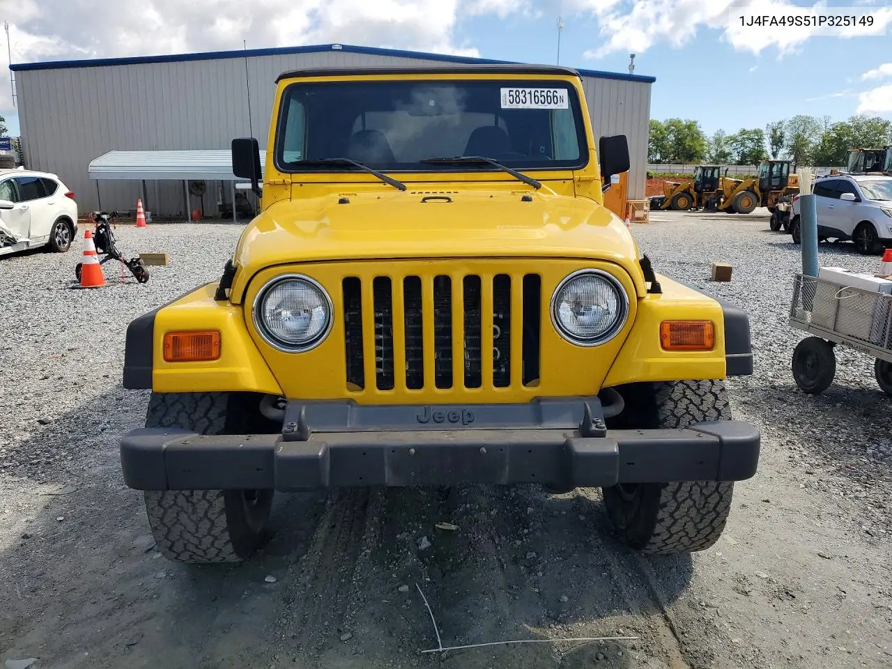 2001 Jeep Wrangler / Tj Sport VIN: 1J4FA49S51P325149 Lot: 58316566