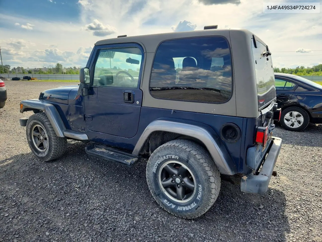 2004 Jeep Wrangler / Tj Sport VIN: 1J4FA49S34P724274 Lot: 58897006