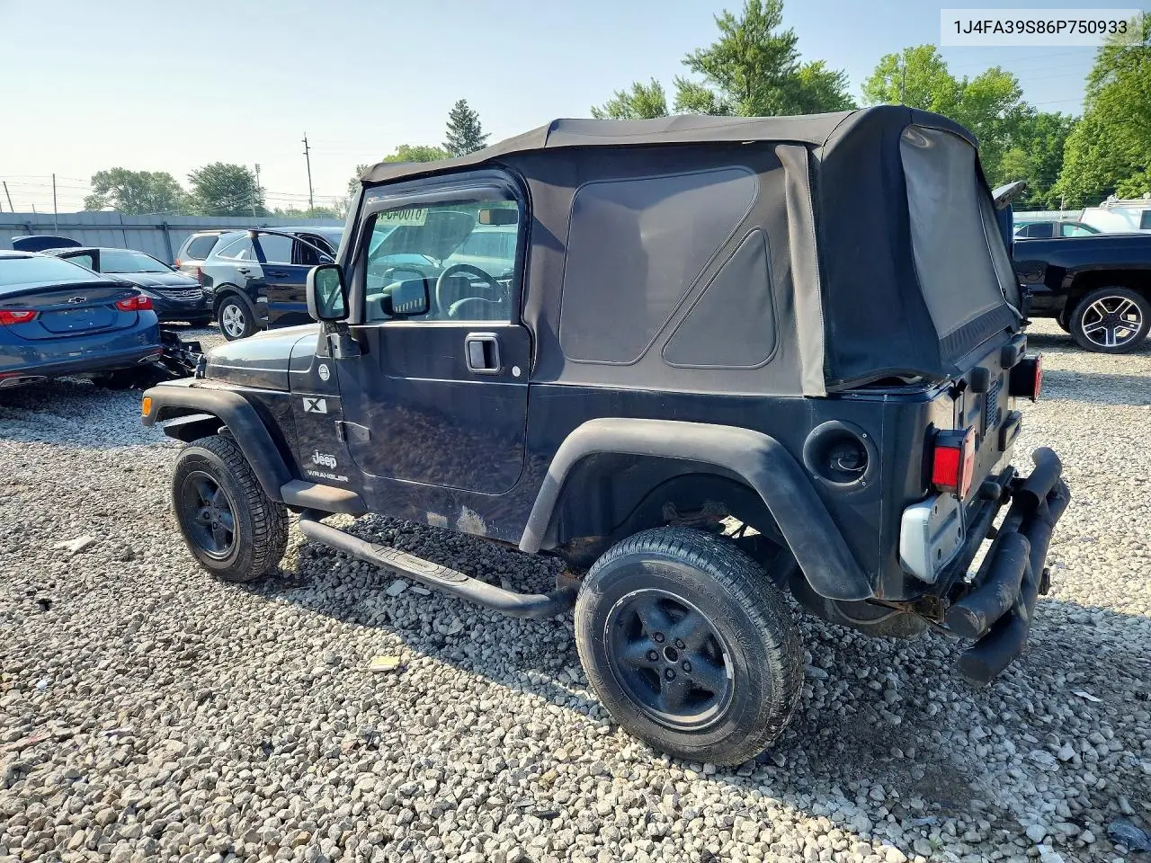 2006 Jeep Wrangler X VIN: 1J4FA39S86P750933 Lot: 61684346