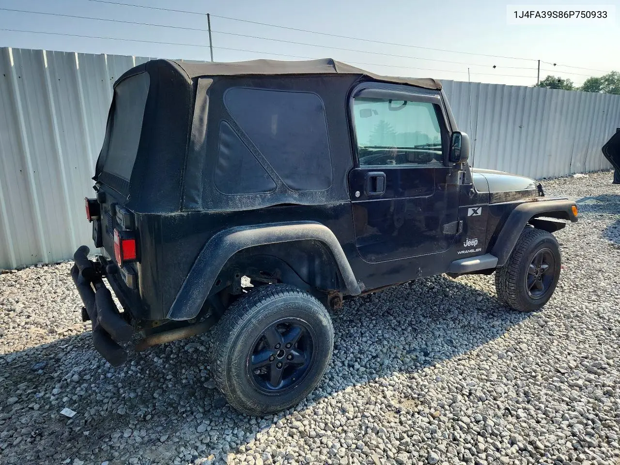 2006 Jeep Wrangler X VIN: 1J4FA39S86P750933 Lot: 61684346