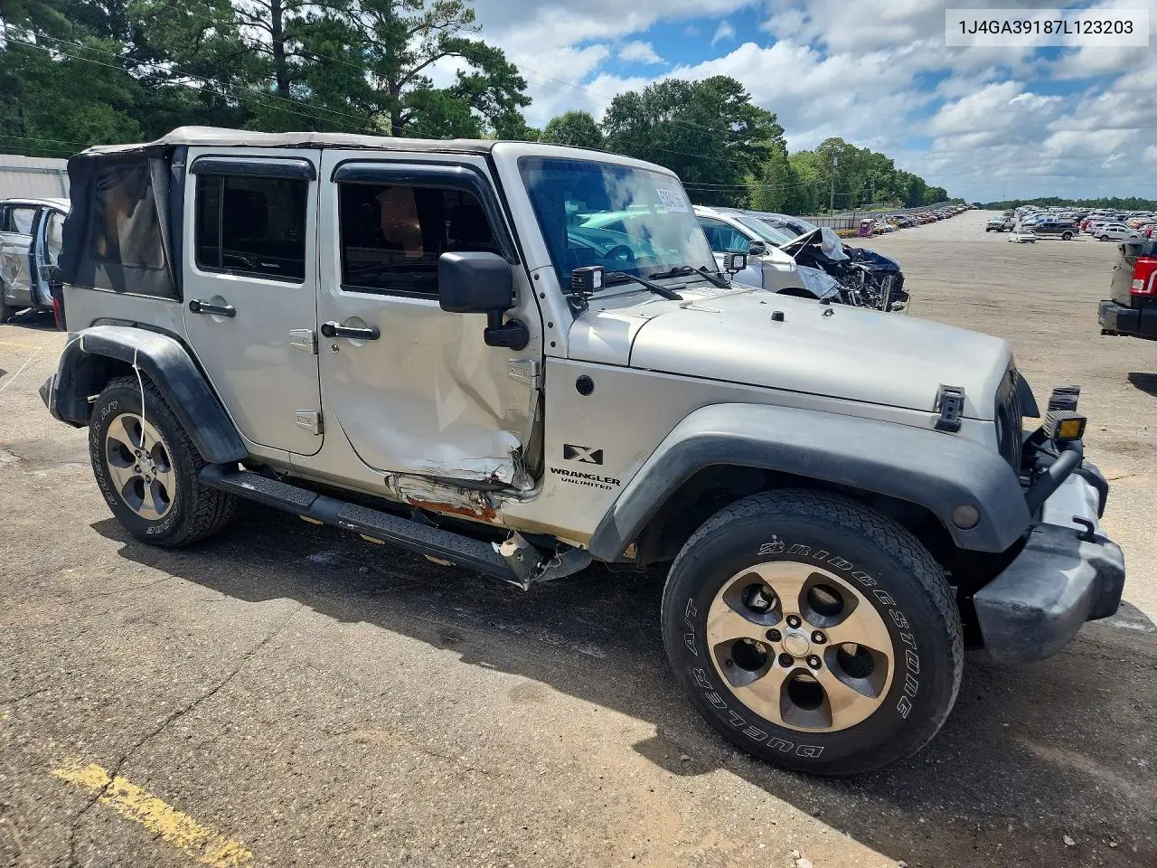 2007 Jeep Wrangler X VIN: 1J4GA39187L123203 Lot: 53542156