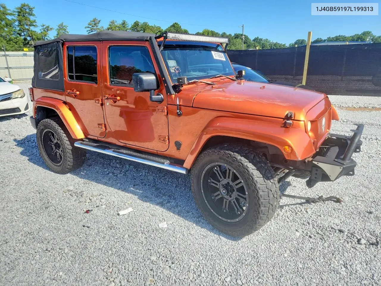 2007 Jeep Wrangler Sahara VIN: 1J4GB59197L199313 Lot: 61168846