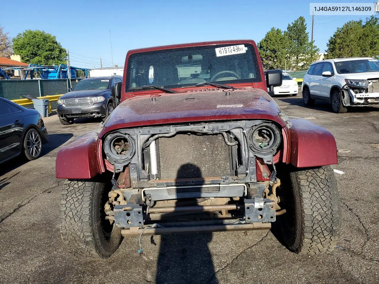 2007 Jeep Wrangler Sahara VIN: 1J4GA59127L146309 Lot: 61912496
