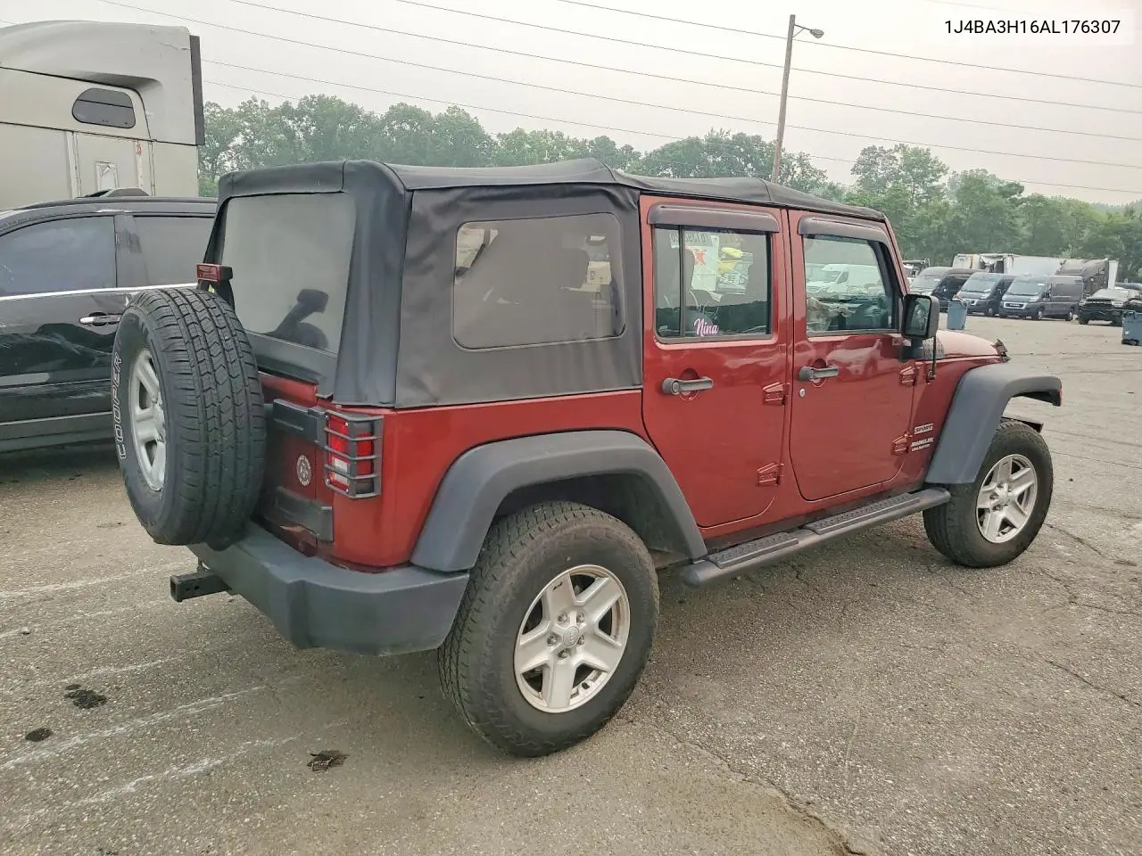 2010 Jeep Wrangler Unlimited Sport VIN: 1J4BA3H16AL176307 Lot: 61392626