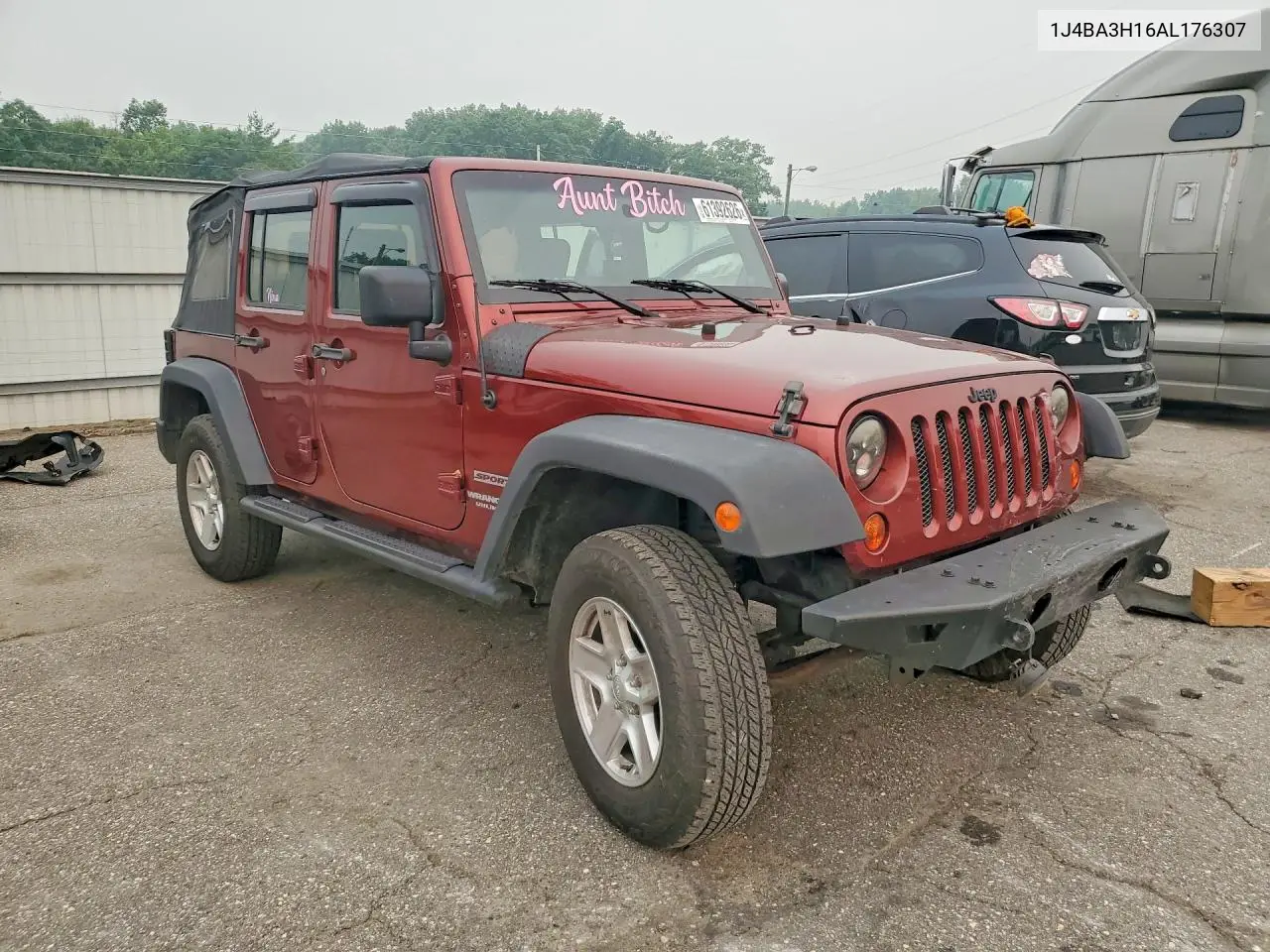 2010 Jeep Wrangler Unlimited Sport VIN: 1J4BA3H16AL176307 Lot: 61392626