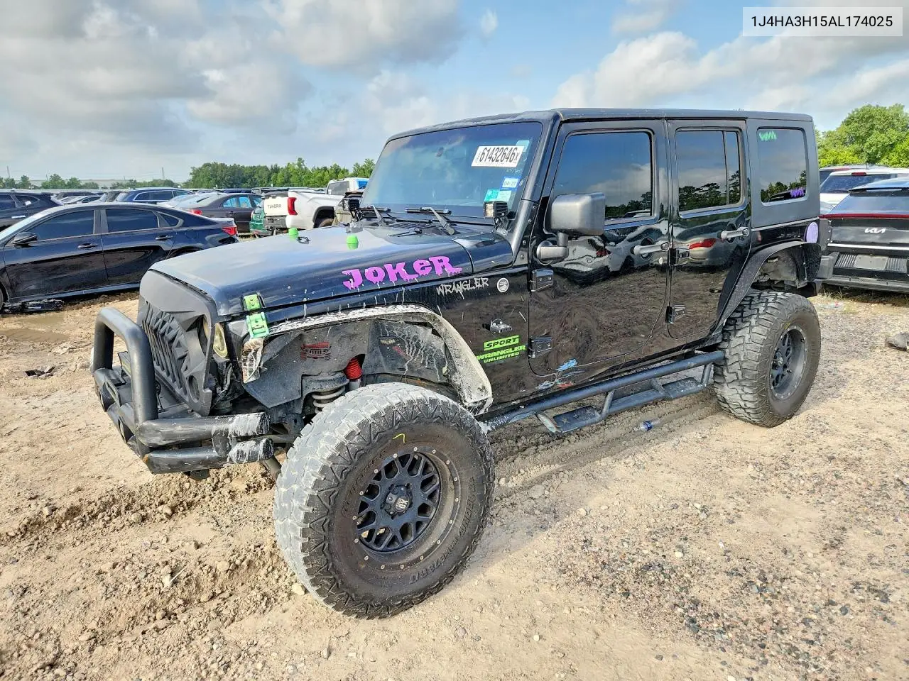 2010 Jeep Wrangler Unlimited Sport VIN: 1J4HA3H15AL174025 Lot: 61432646