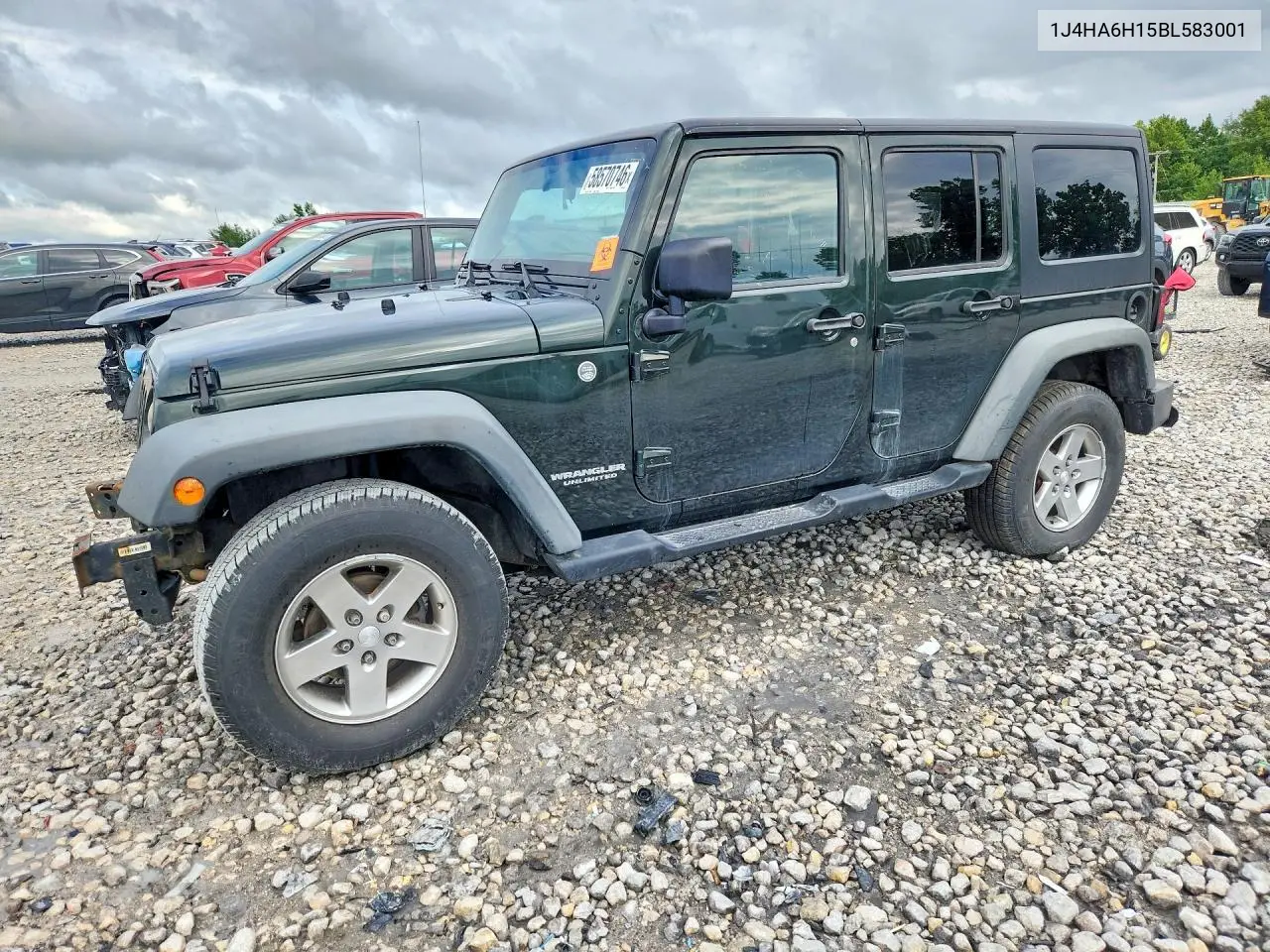 2011 Jeep Wrangler Unlimited Rubicon VIN: 1J4HA6H15BL583001 Lot: 58570746