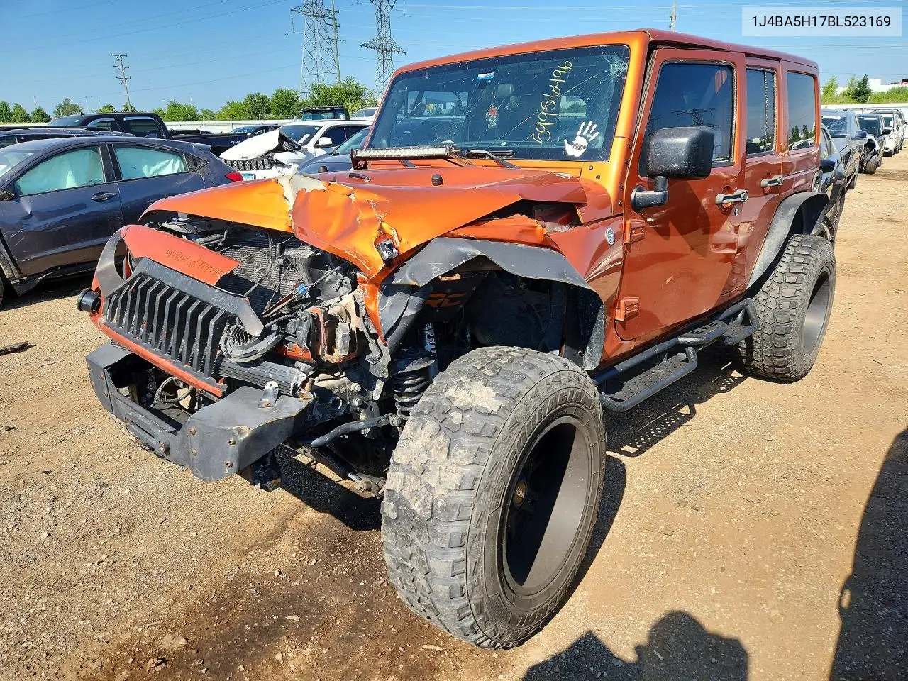 2011 Jeep Wrangler Unlimited Sahara VIN: 1J4BA5H17BL523169 Lot: 59956496