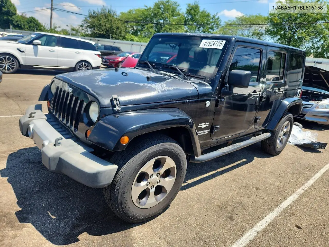 2011 Jeep Wrangler Unlimited Sahara VIN: 1J4BA5H17BL616158 Lot: 60668046