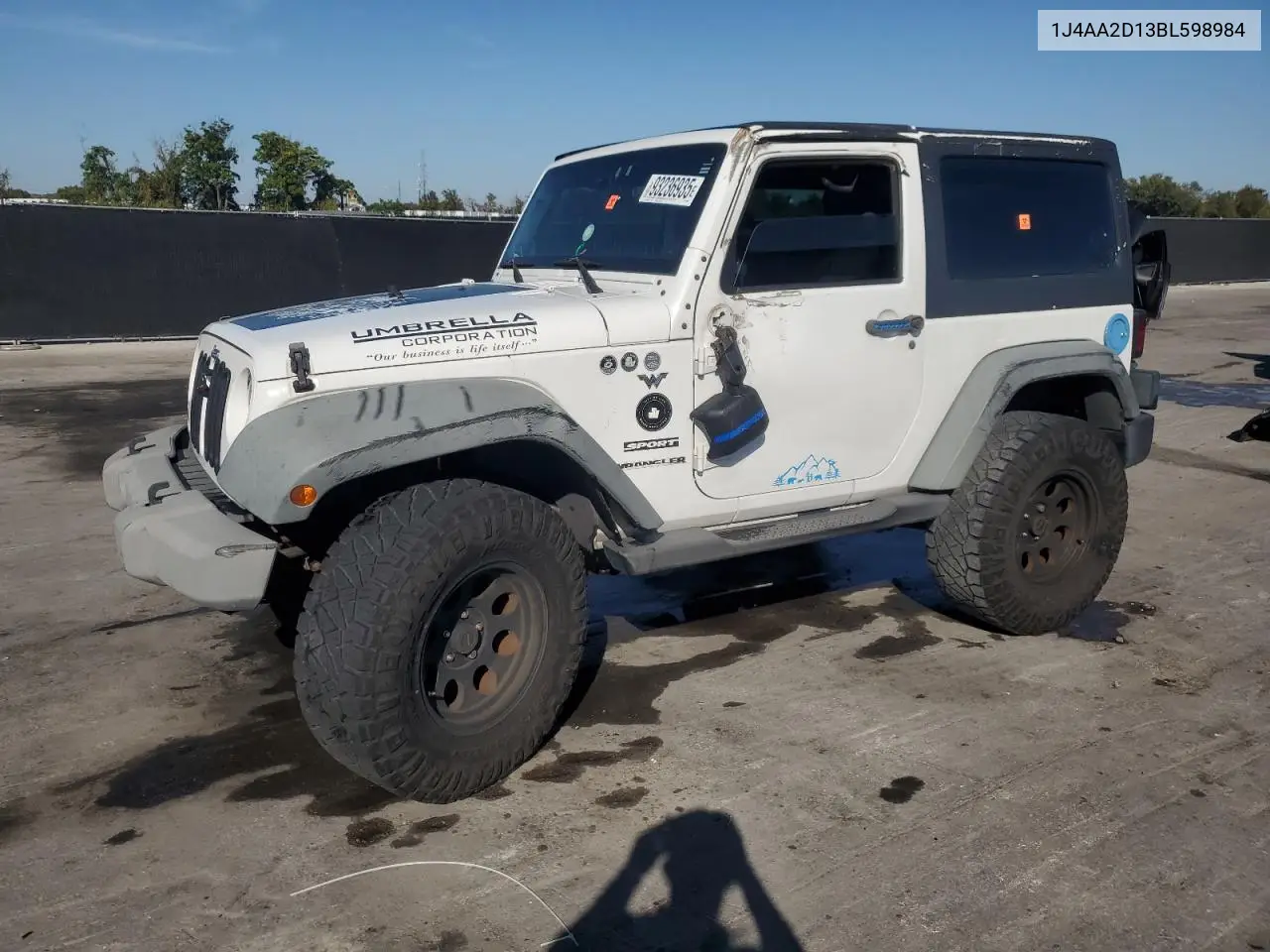 1J4AA2D13BL598984 2011 Jeep Wrangler Sport
