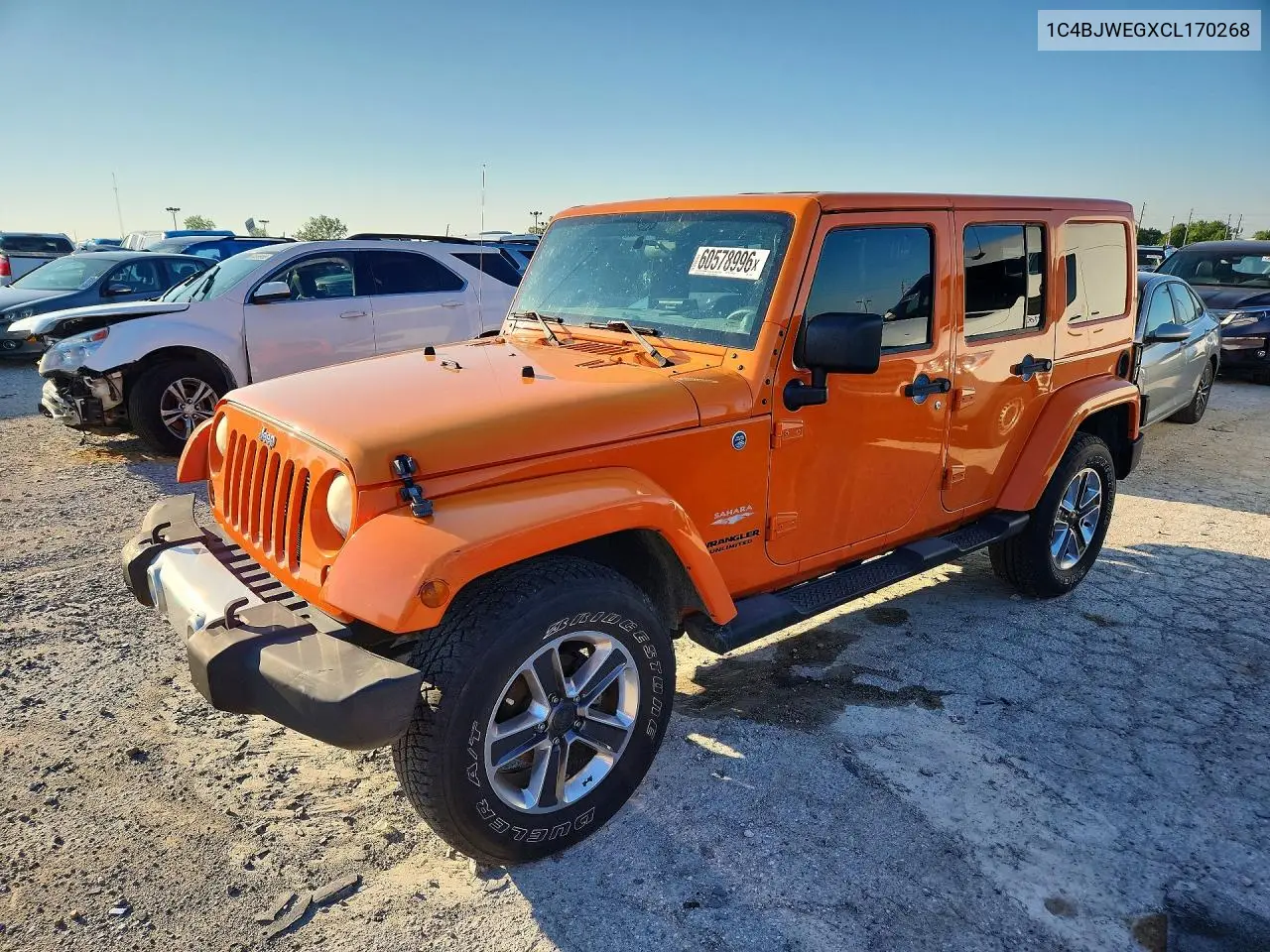 2012 Jeep Wrangler Unlimited Sahara VIN: 1C4BJWEGXCL170268 Lot: 60578996