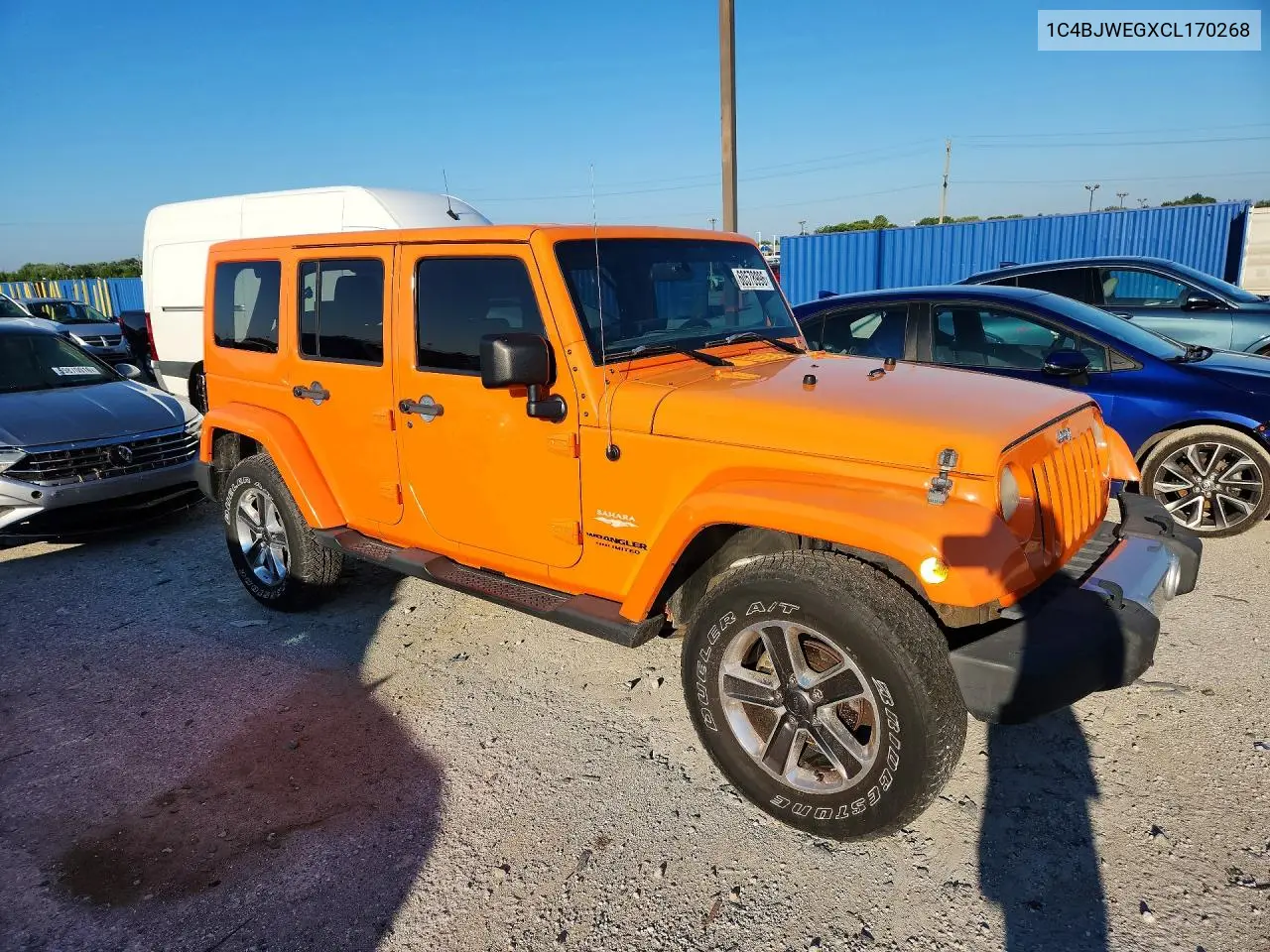 2012 Jeep Wrangler Unlimited Sahara VIN: 1C4BJWEGXCL170268 Lot: 60578996