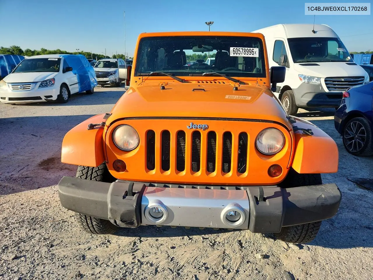 2012 Jeep Wrangler Unlimited Sahara VIN: 1C4BJWEGXCL170268 Lot: 60578996