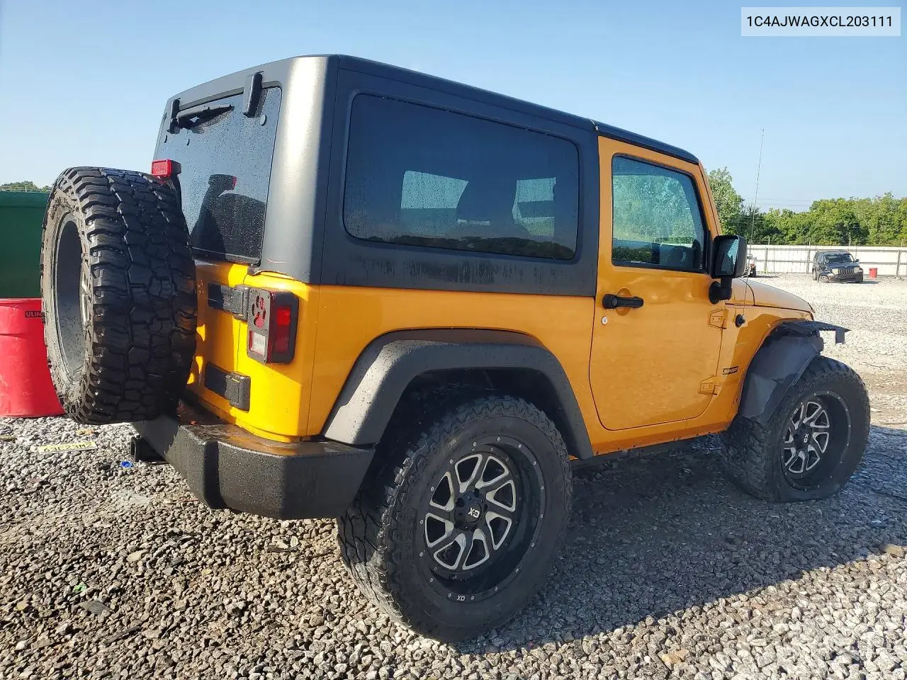2012 Jeep Wrangler Sport VIN: 1C4AJWAGXCL203111 Lot: 61401166
