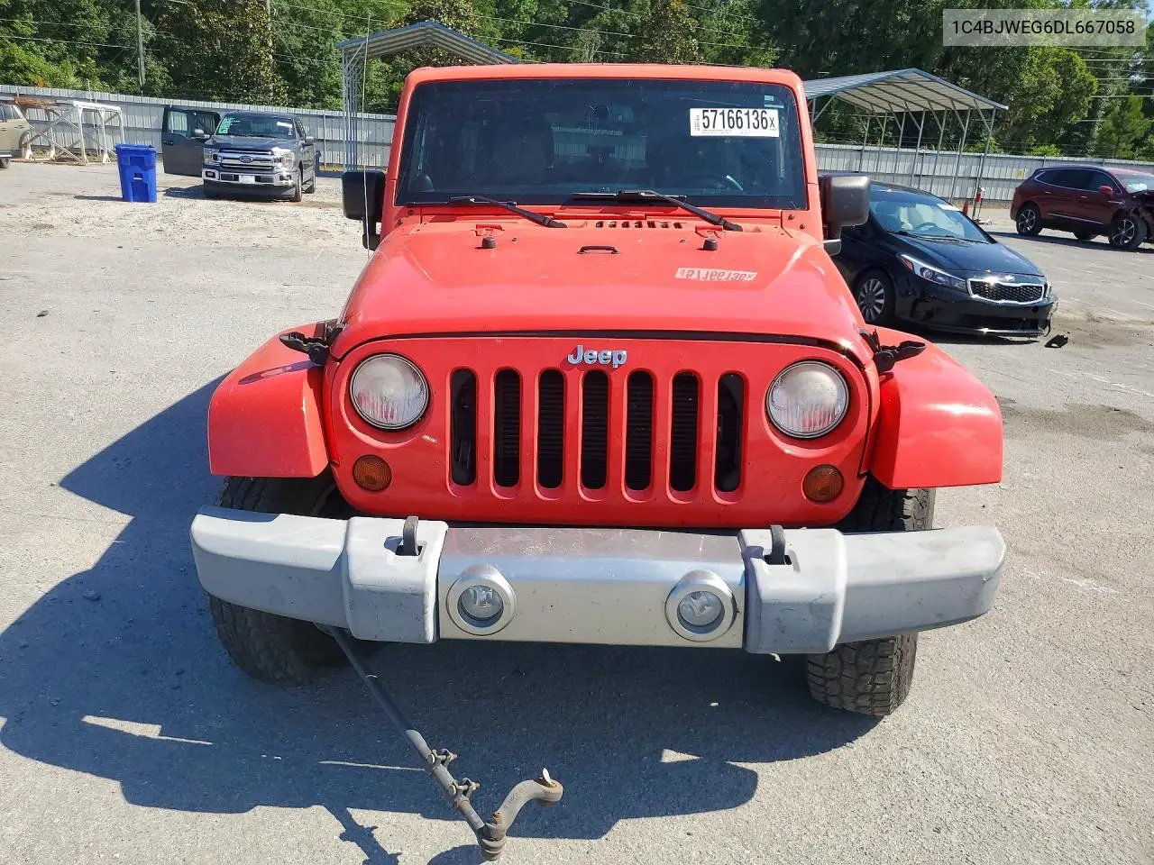 2013 Jeep Wrangler Unlimited Sahara VIN: 1C4BJWEG6DL667058 Lot: 57166136