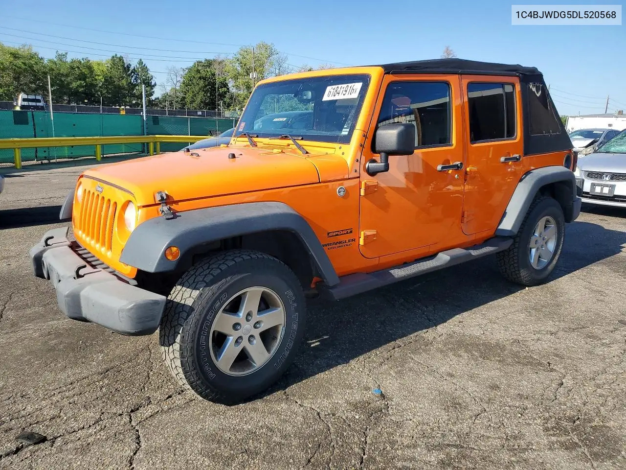 2013 Jeep Wrangler Unlimited Sport VIN: 1C4BJWDG5DL520568 Lot: 61841916