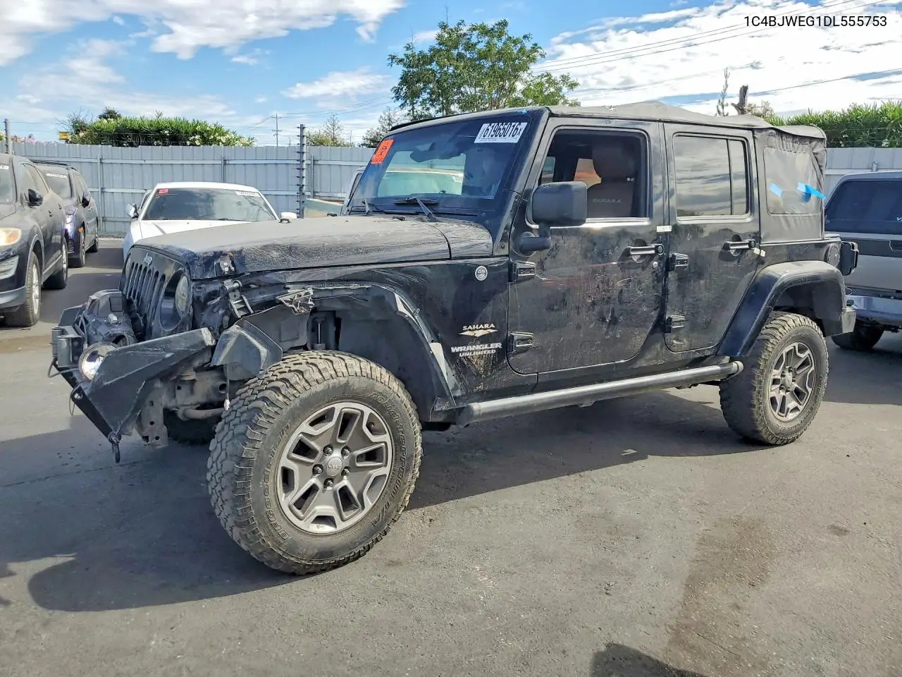 2013 Jeep Wrangler Unlimited Sahara VIN: 1C4BJWEG1DL555753 Lot: 61965016