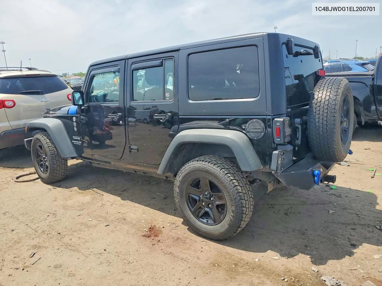 2014 Jeep Wrangler Unlimited Sport VIN: 1C4BJWDG1EL200701 Lot: 56172476