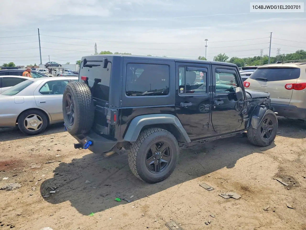 2014 Jeep Wrangler Unlimited Sport VIN: 1C4BJWDG1EL200701 Lot: 56172476