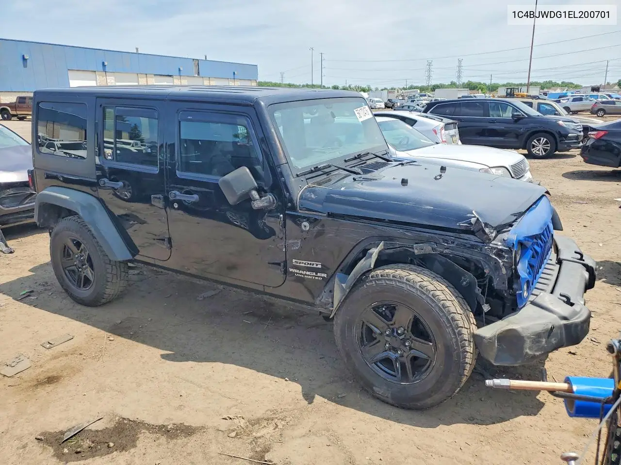 2014 Jeep Wrangler Unlimited Sport VIN: 1C4BJWDG1EL200701 Lot: 56172476
