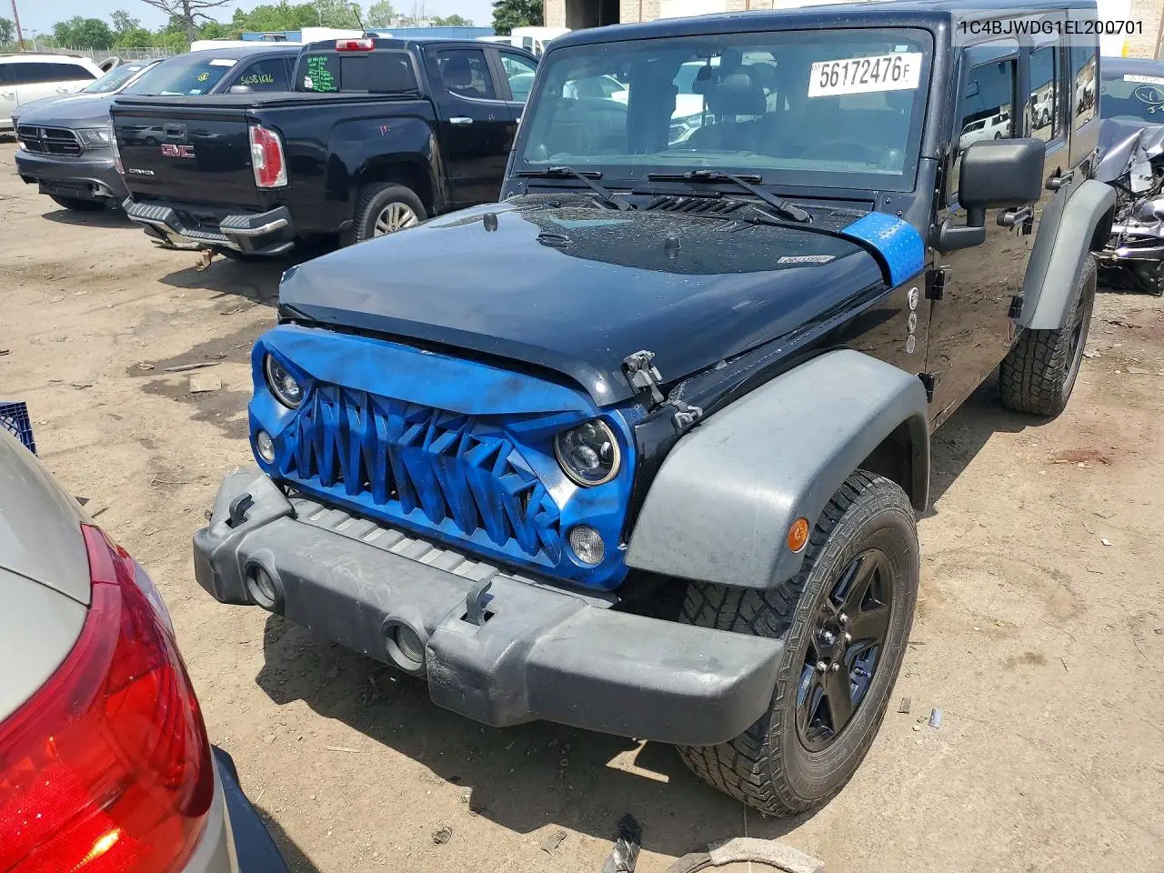 2014 Jeep Wrangler Unlimited Sport VIN: 1C4BJWDG1EL200701 Lot: 56172476