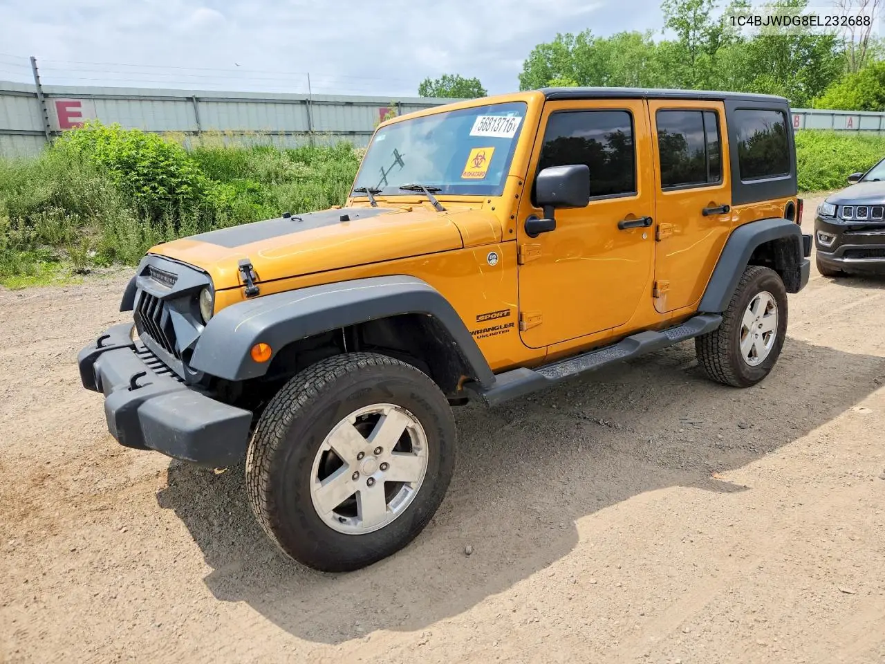 2014 Jeep Wrangler Unlimited Sport VIN: 1C4BJWDG8EL232688 Lot: 56813716
