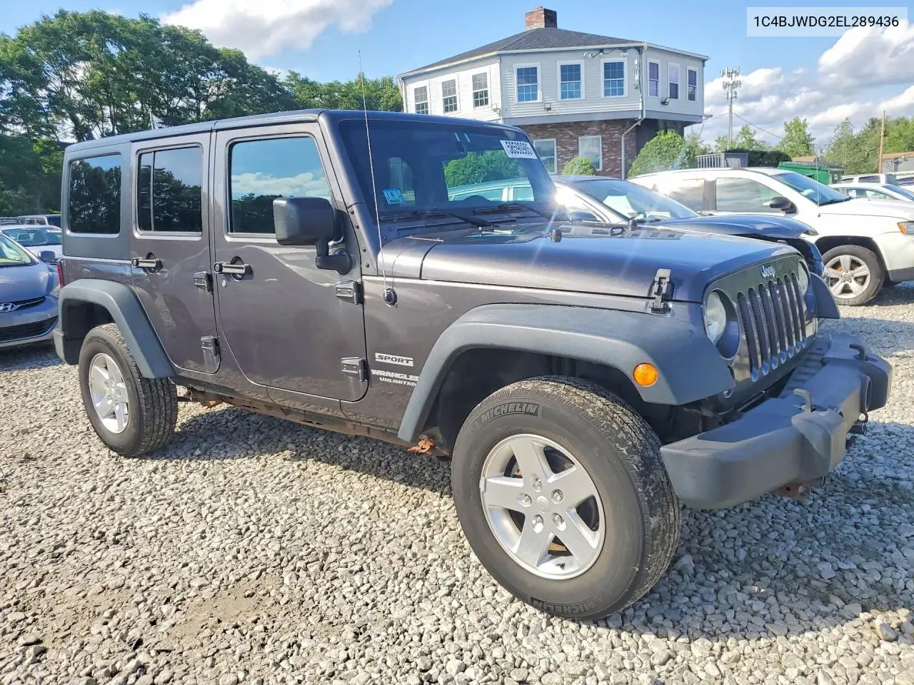 2014 Jeep Wrangler Unlimited Sport VIN: 1C4BJWDG2EL289436 Lot: 58590986