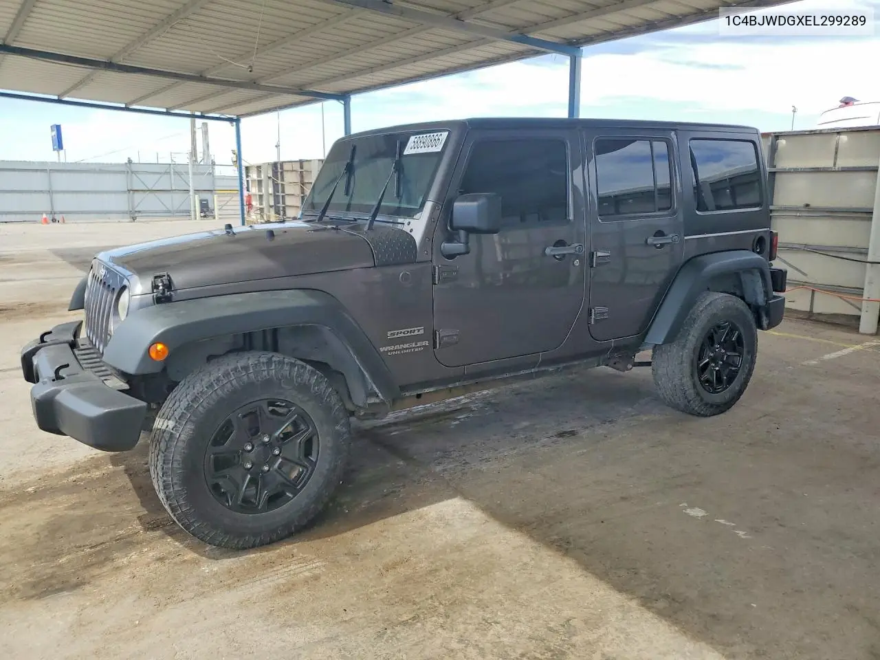 2014 Jeep Wrangler Unlimited Sport VIN: 1C4BJWDGXEL299289 Lot: 58890866