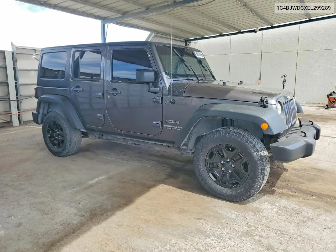2014 Jeep Wrangler Unlimited Sport VIN: 1C4BJWDGXEL299289 Lot: 58890866