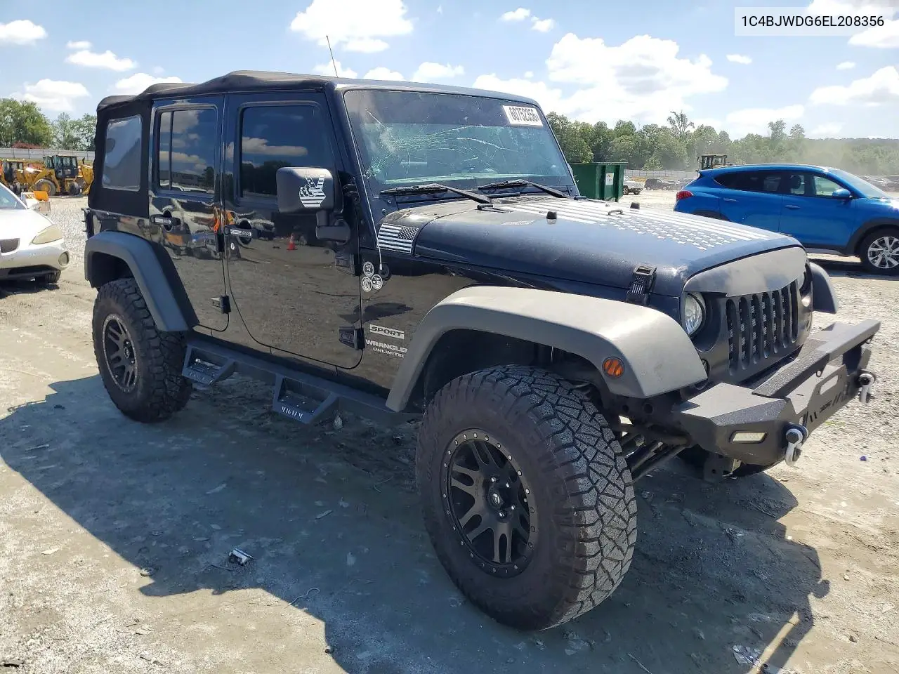 2014 Jeep Wrangler Unlimited Sport VIN: 1C4BJWDG6EL208356 Lot: 60752356