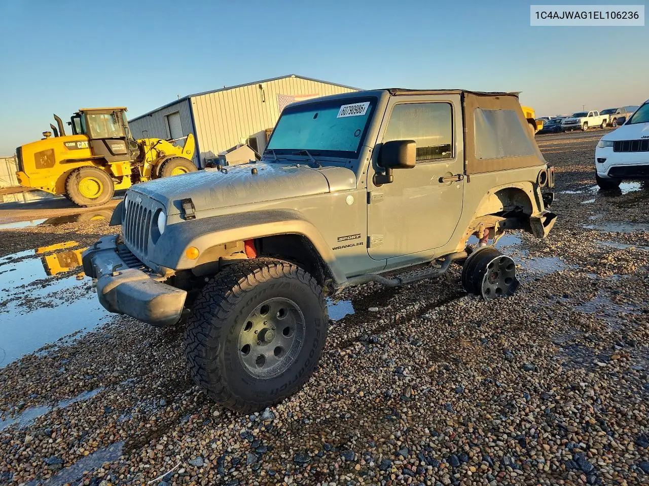 2014 Jeep Wrangler Sport VIN: 1C4AJWAG1EL106236 Lot: 60790986