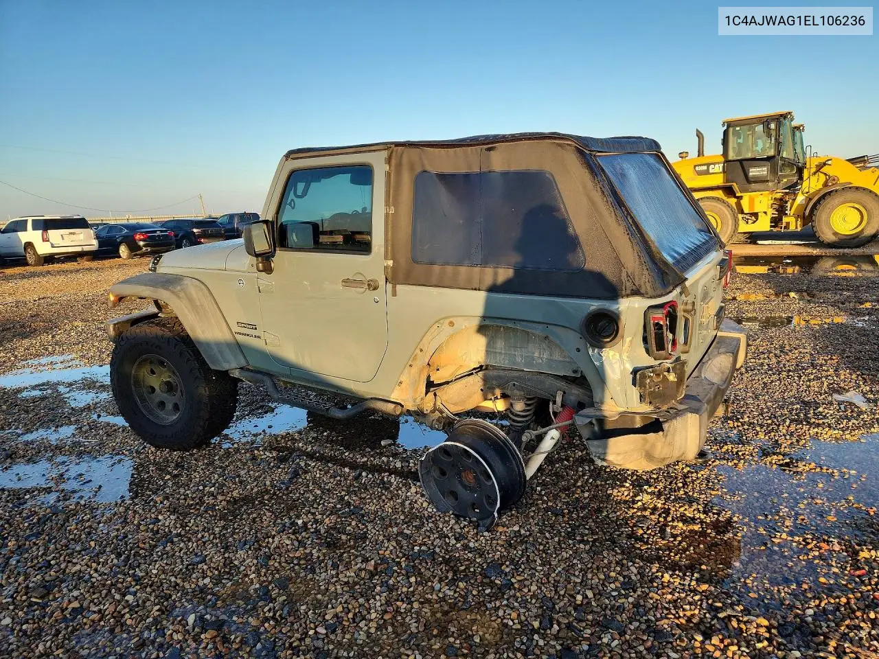 2014 Jeep Wrangler Sport VIN: 1C4AJWAG1EL106236 Lot: 60790986