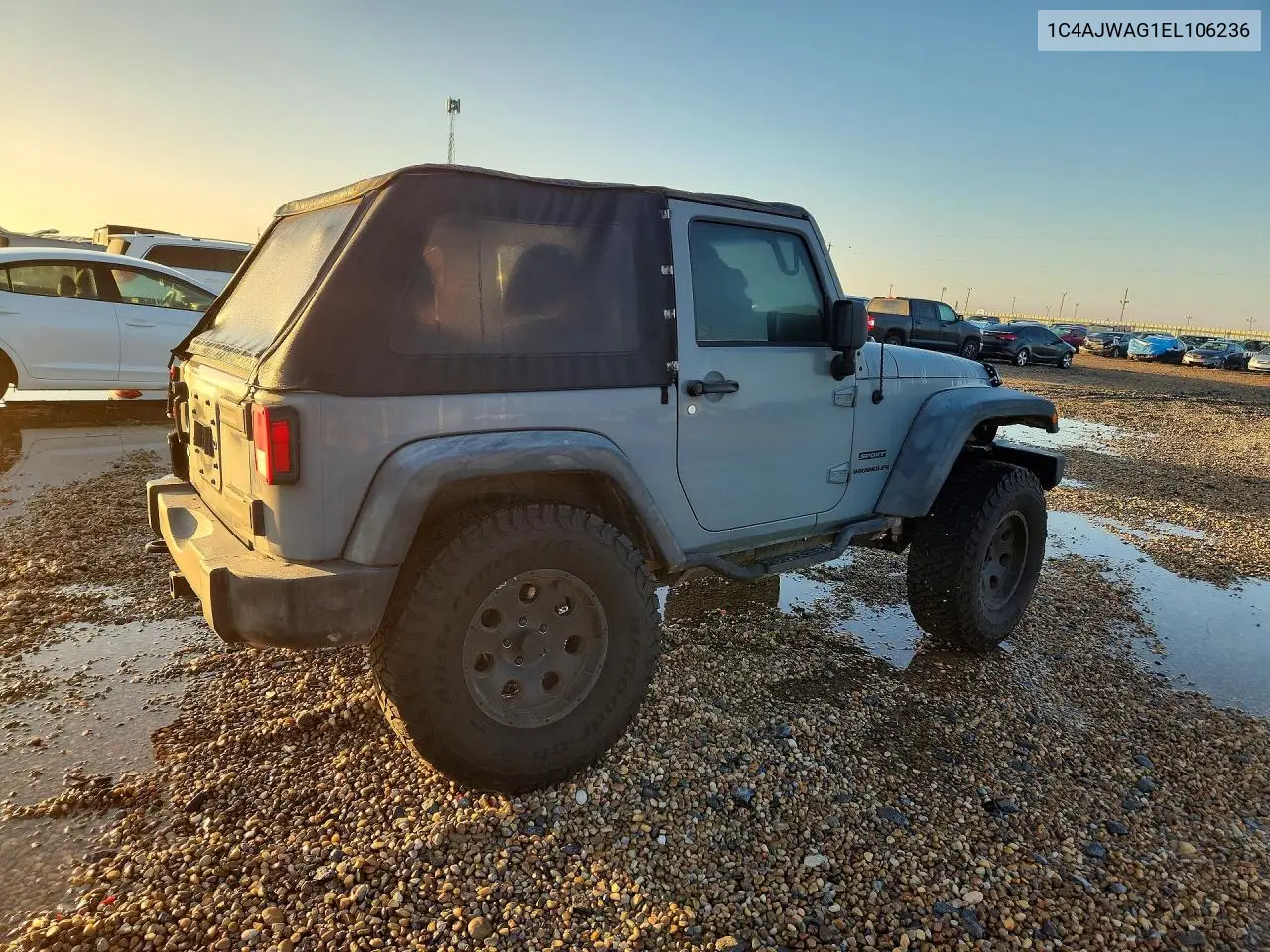 2014 Jeep Wrangler Sport VIN: 1C4AJWAG1EL106236 Lot: 60790986