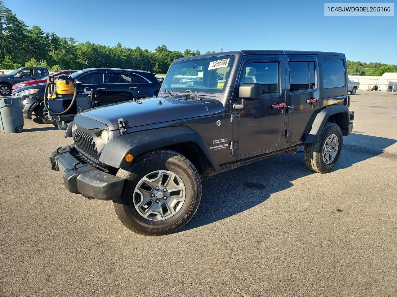 2014 Jeep Wrangler Unlimited Sport VIN: 1C4BJWDG0EL265166 Lot: 60966386