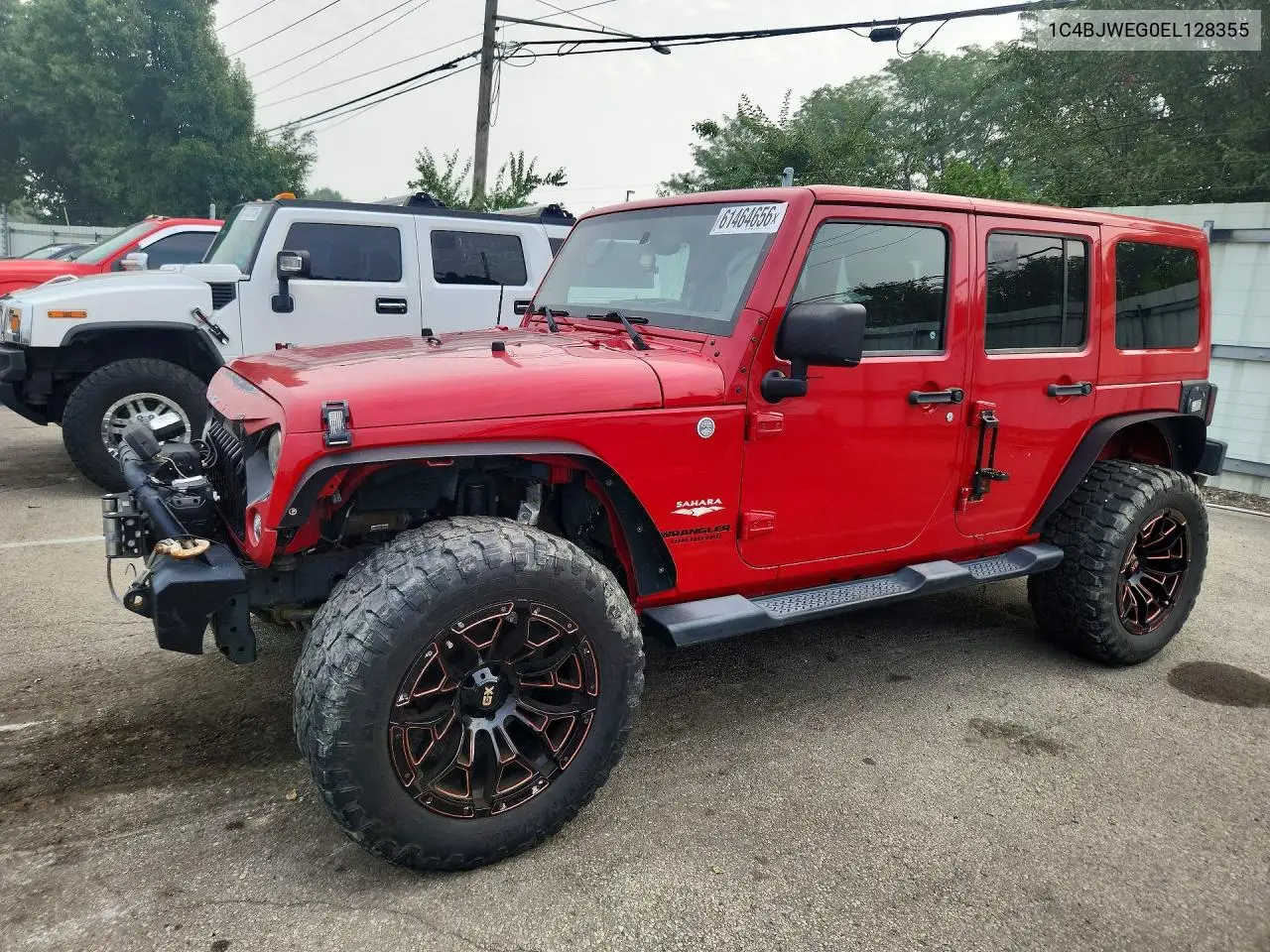 2014 Jeep Wrangler Unlimited Sahara VIN: 1C4BJWEG0EL128355 Lot: 61464656