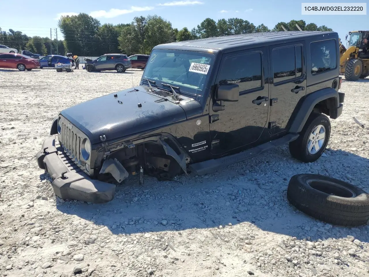 1C4BJWDG2EL232220 2014 Jeep Wrangler Unlimited Sport Sport