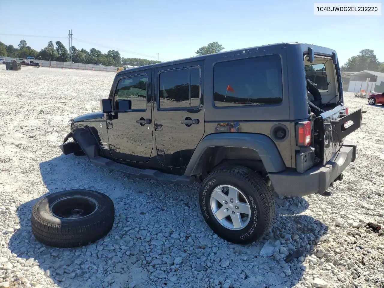 1C4BJWDG2EL232220 2014 Jeep Wrangler Unlimited Sport Sport