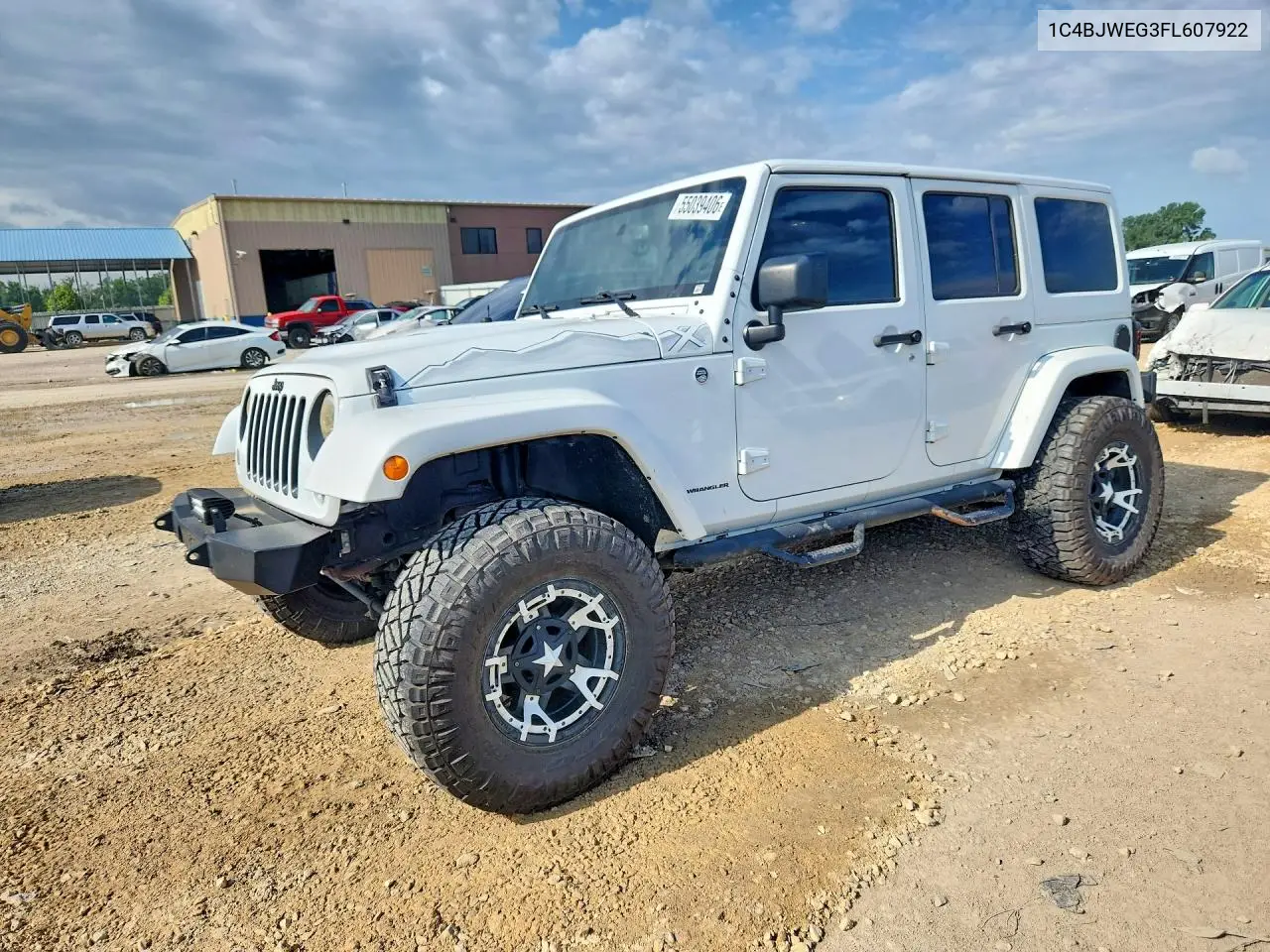 2015 Jeep Wrangler Unlimited Sahara VIN: 1C4BJWEG3FL607922 Lot: 55039406