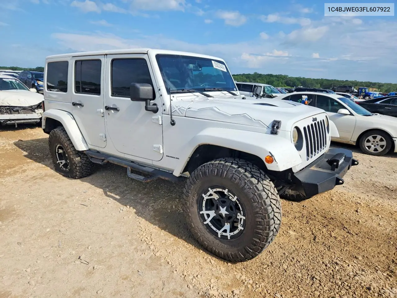 2015 Jeep Wrangler Unlimited Sahara VIN: 1C4BJWEG3FL607922 Lot: 55039406