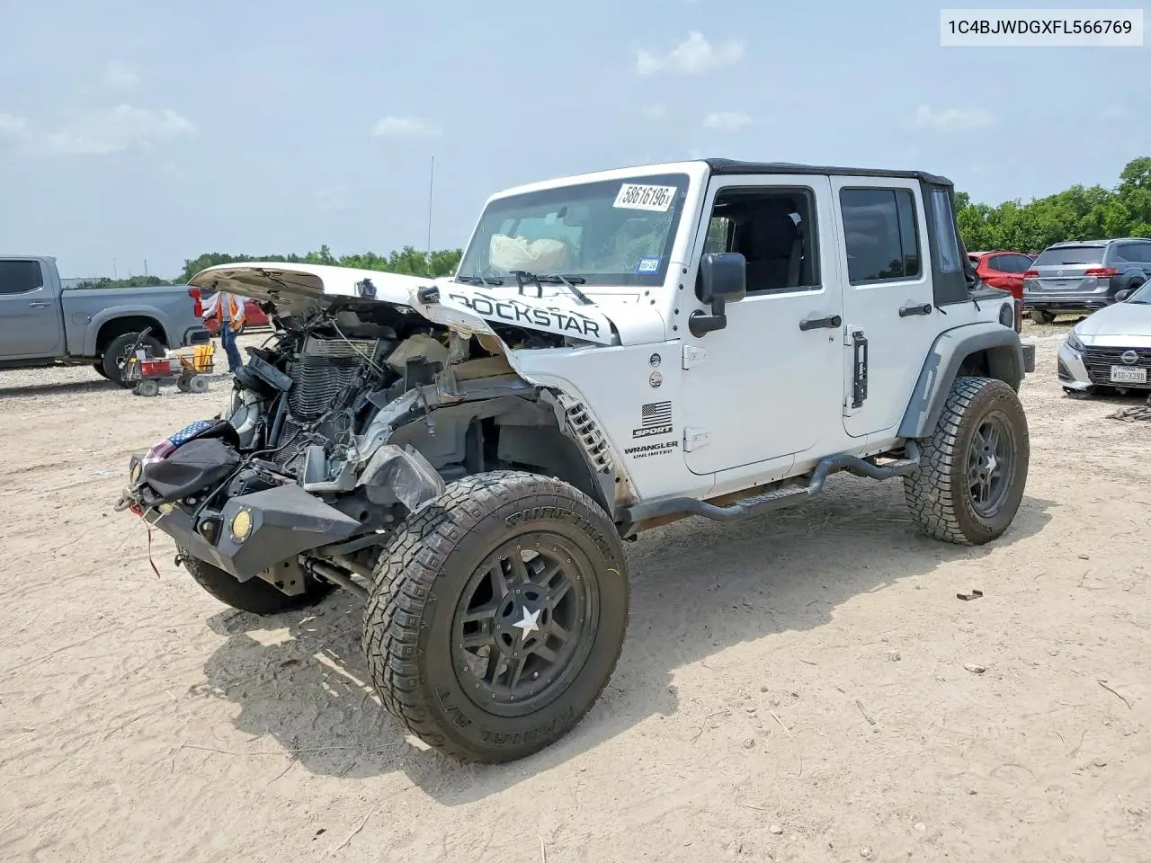 2015 Jeep Wrangler Unlimited Sport VIN: 1C4BJWDGXFL566769 Lot: 58616196