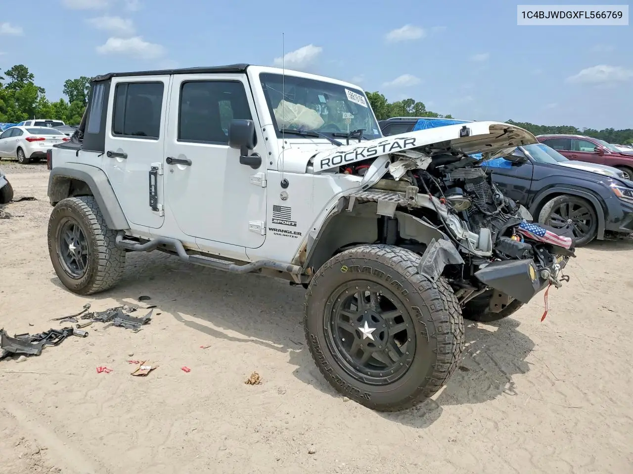 2015 Jeep Wrangler Unlimited Sport VIN: 1C4BJWDGXFL566769 Lot: 58616196