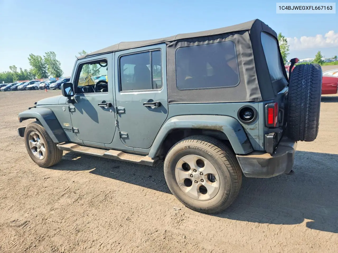 2015 Jeep Wrangler VIN: 1C4BJWEGXFL667163 Lot: 60059686
