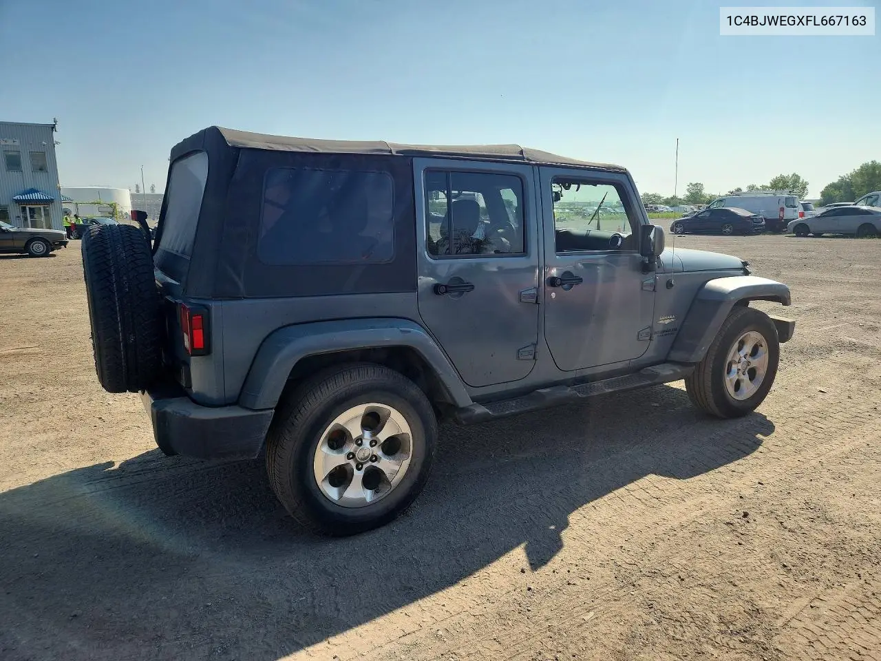 2015 Jeep Wrangler VIN: 1C4BJWEGXFL667163 Lot: 60059686
